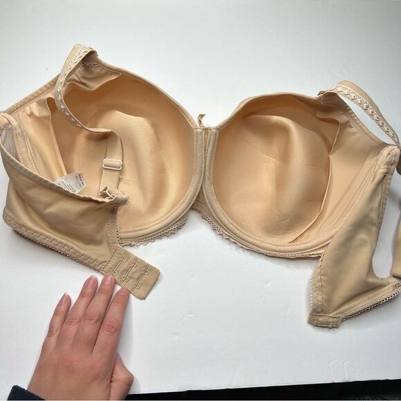 Fantasie Tan Full-Coverage Bra 38G 38DDDD Lace Detail - Picture 3 of 6